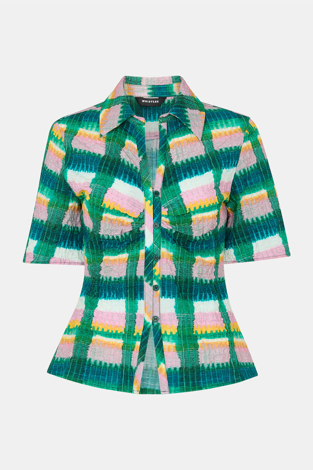 Green Checked Button Shirt