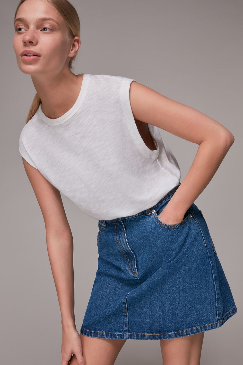 Denim Pocket Mini Skirt