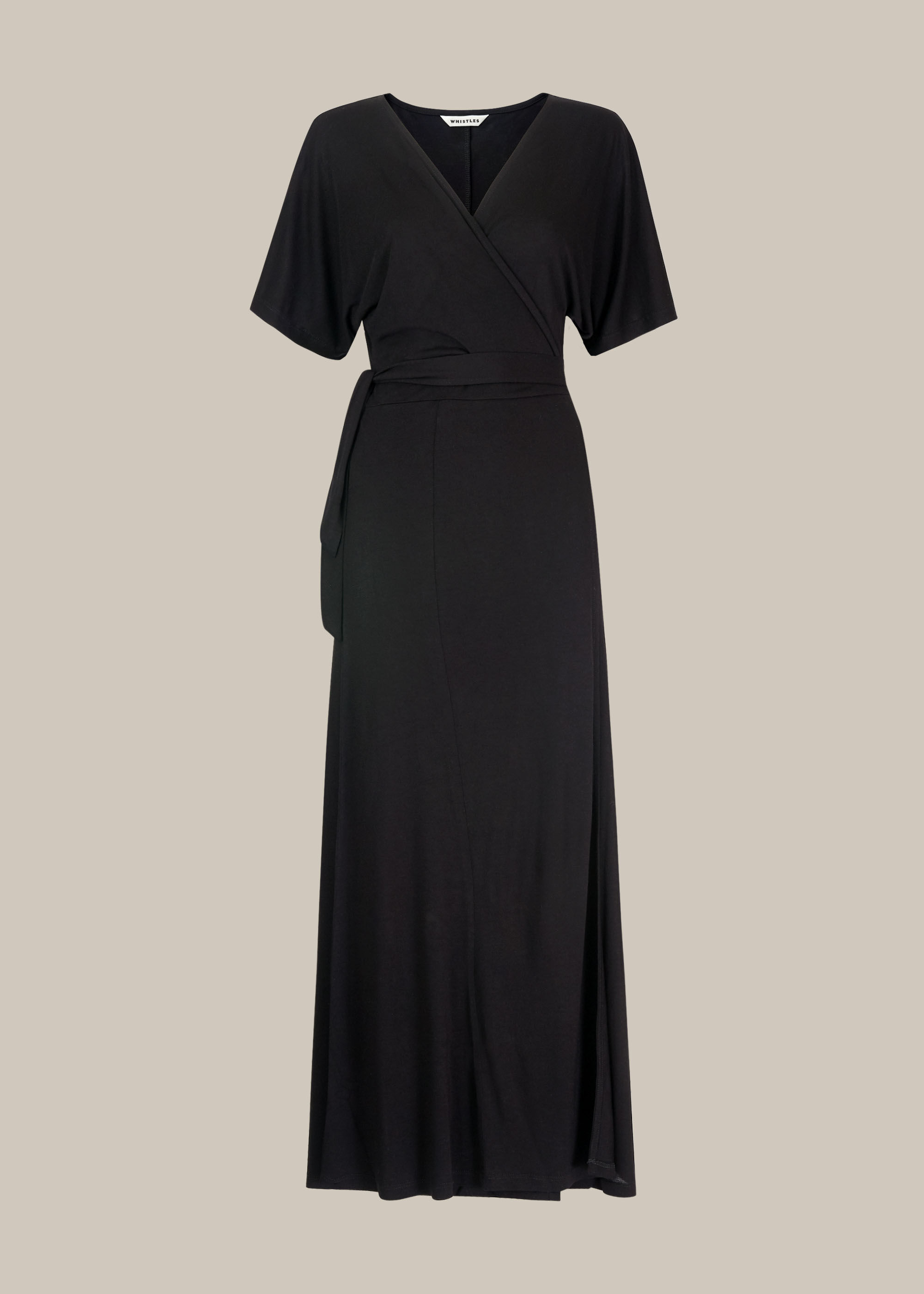 jersey wrap midi dress