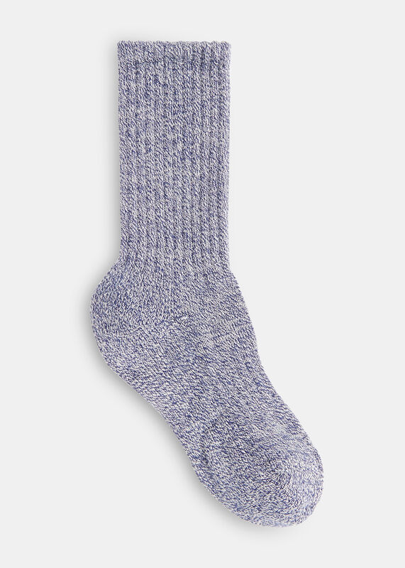 Navy Chunky Marl Socks