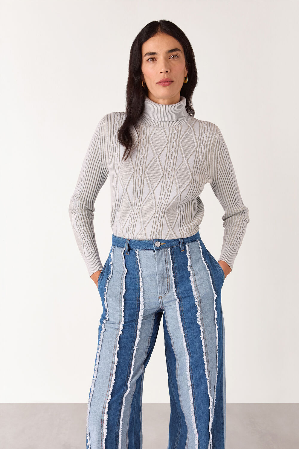 Macie Vertical Patchwork Jean