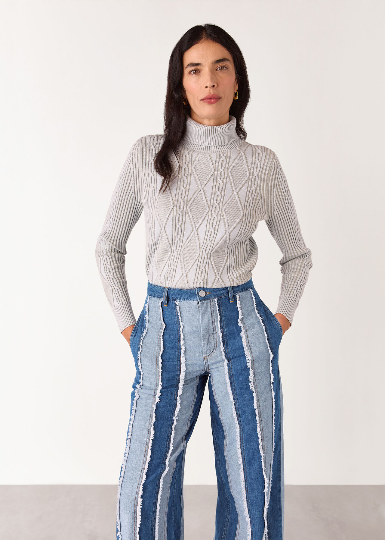 Macie Vertical Patchwork Jean