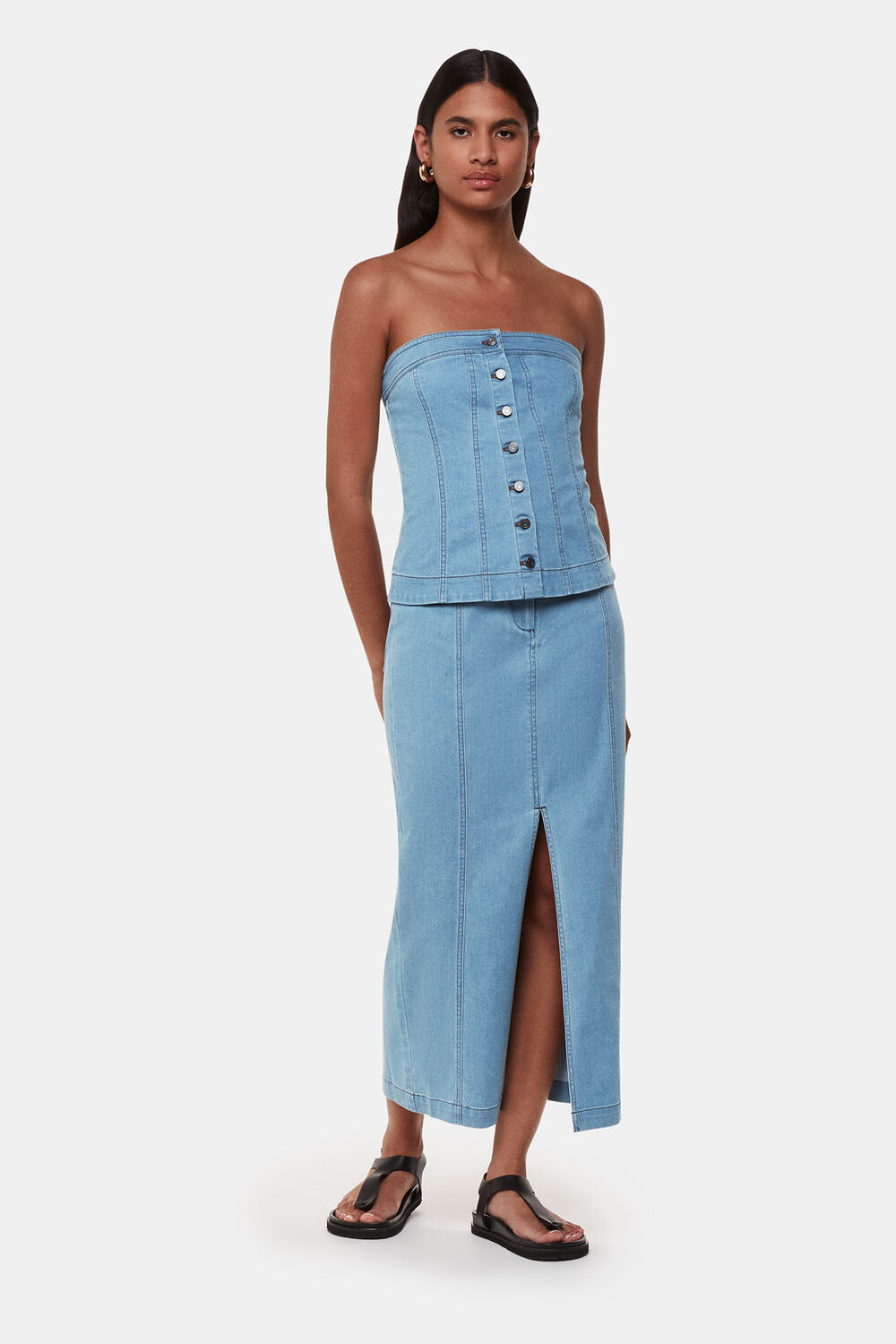 Denim Corset Top