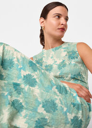 Floral Textured Midi Dress