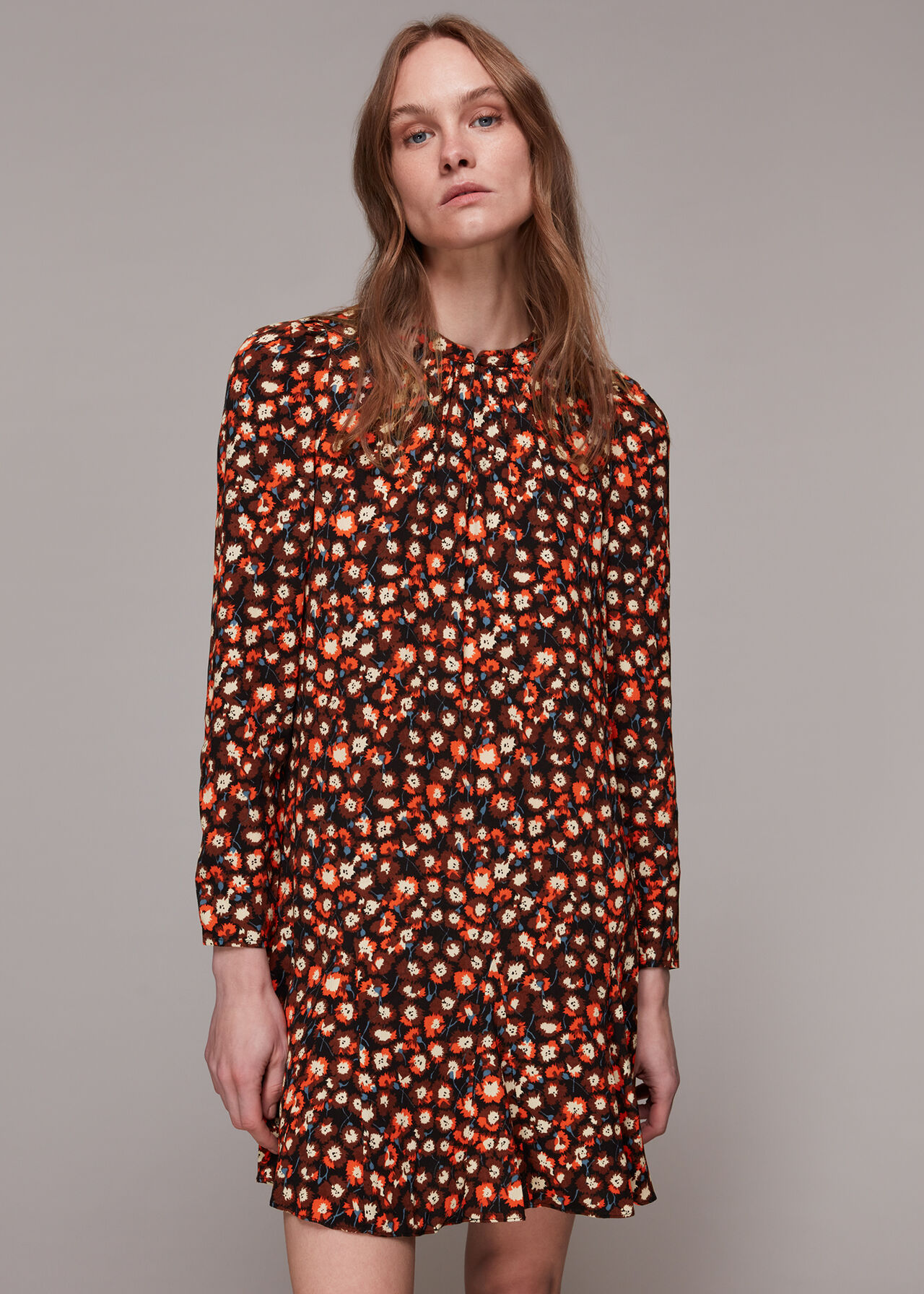 Red/Multi Millie Dandelion Floral Dress, WHISTLES