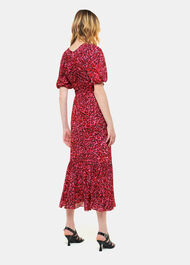 Waving Leopard Midi Dress