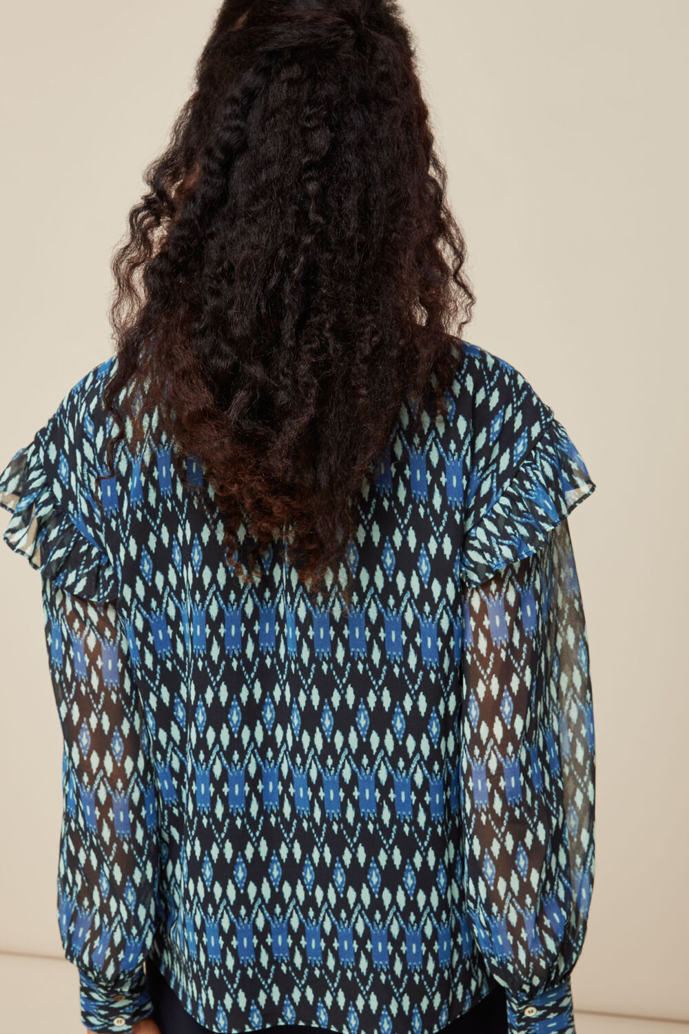 Ikat Diamond Print Blouse