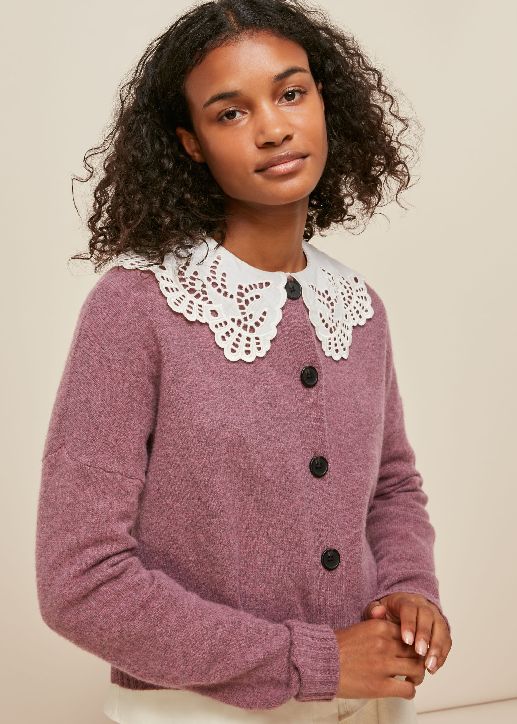 Purple/Multi Reversible Merino Mix 