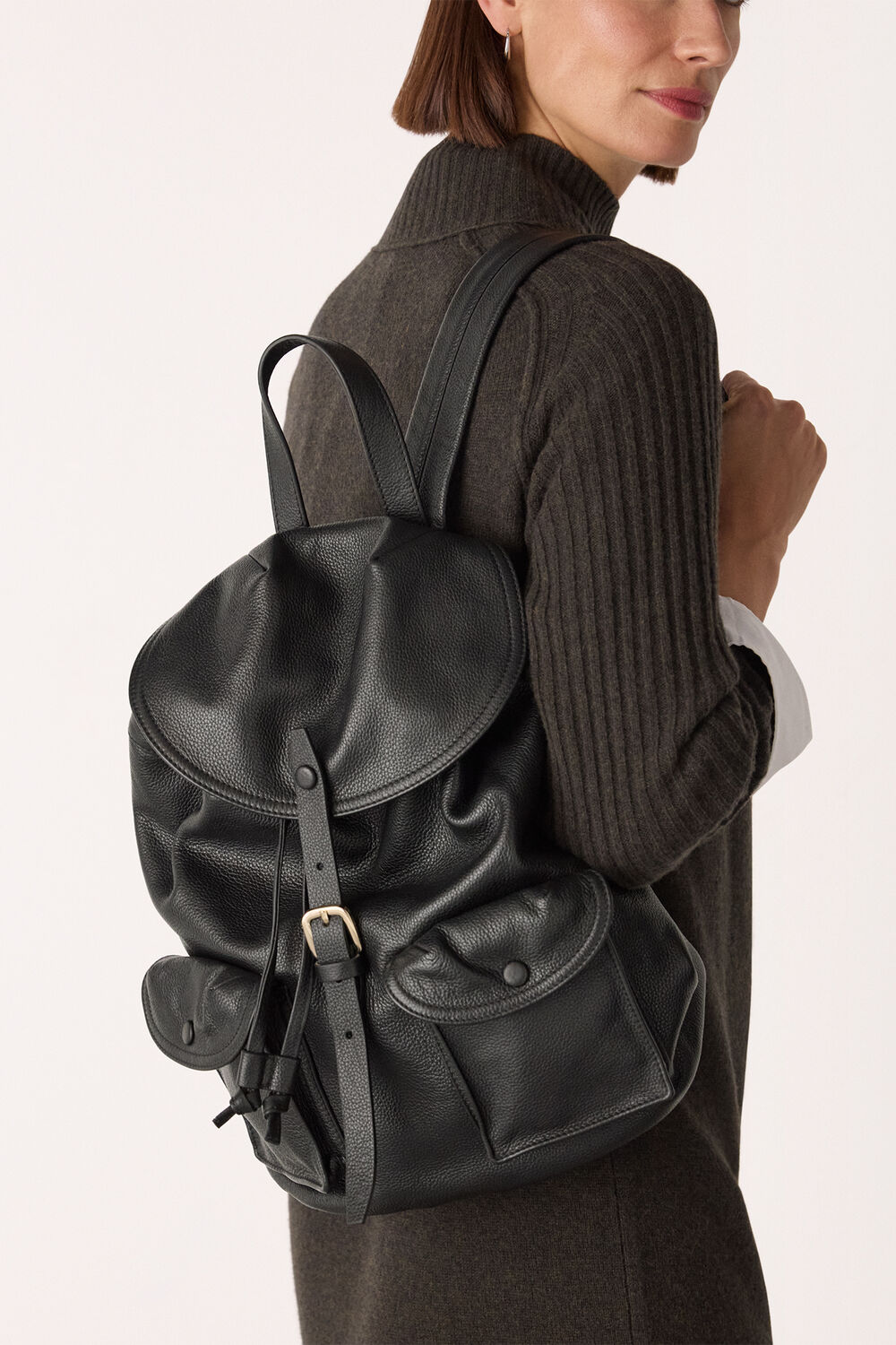 Black Sierra Pocket Detail Backpack