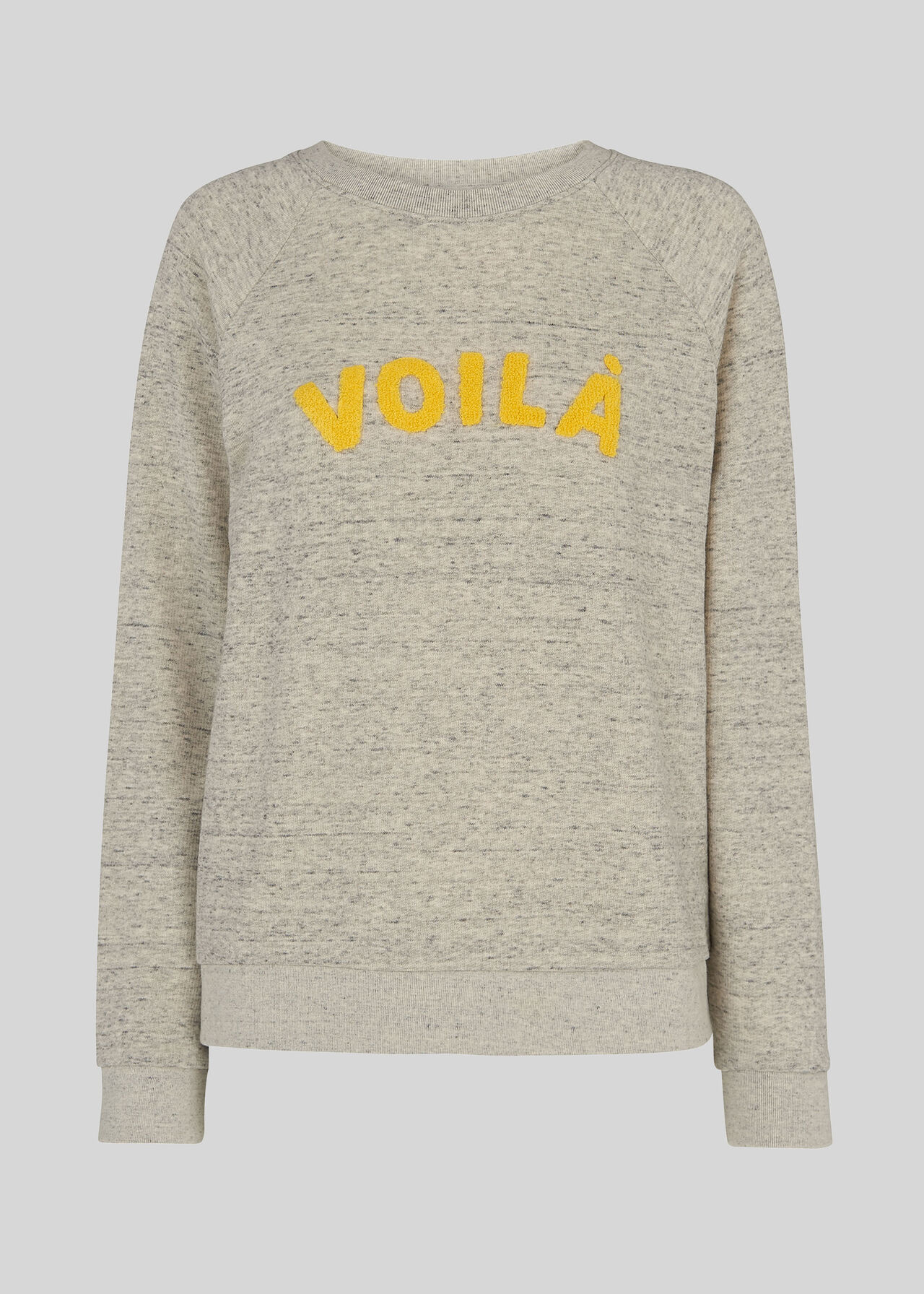 Grey Marl Voila Logo Sweatshirt | WHISTLES