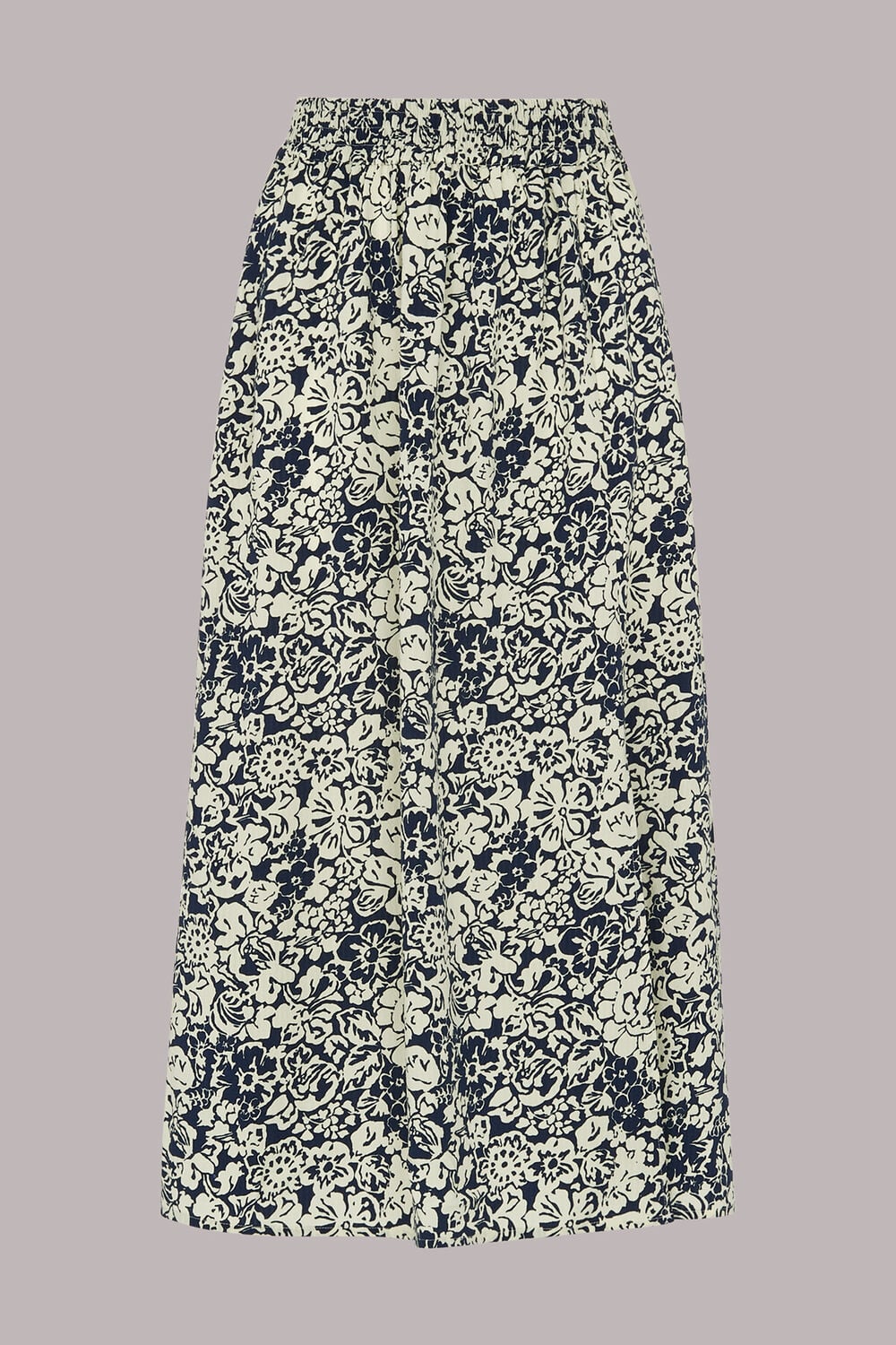 Graphic Floral Pull On Skirt