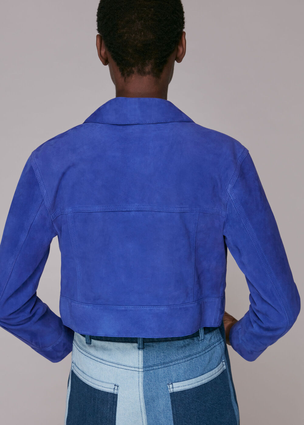 Taali Cropped Suede Jacket