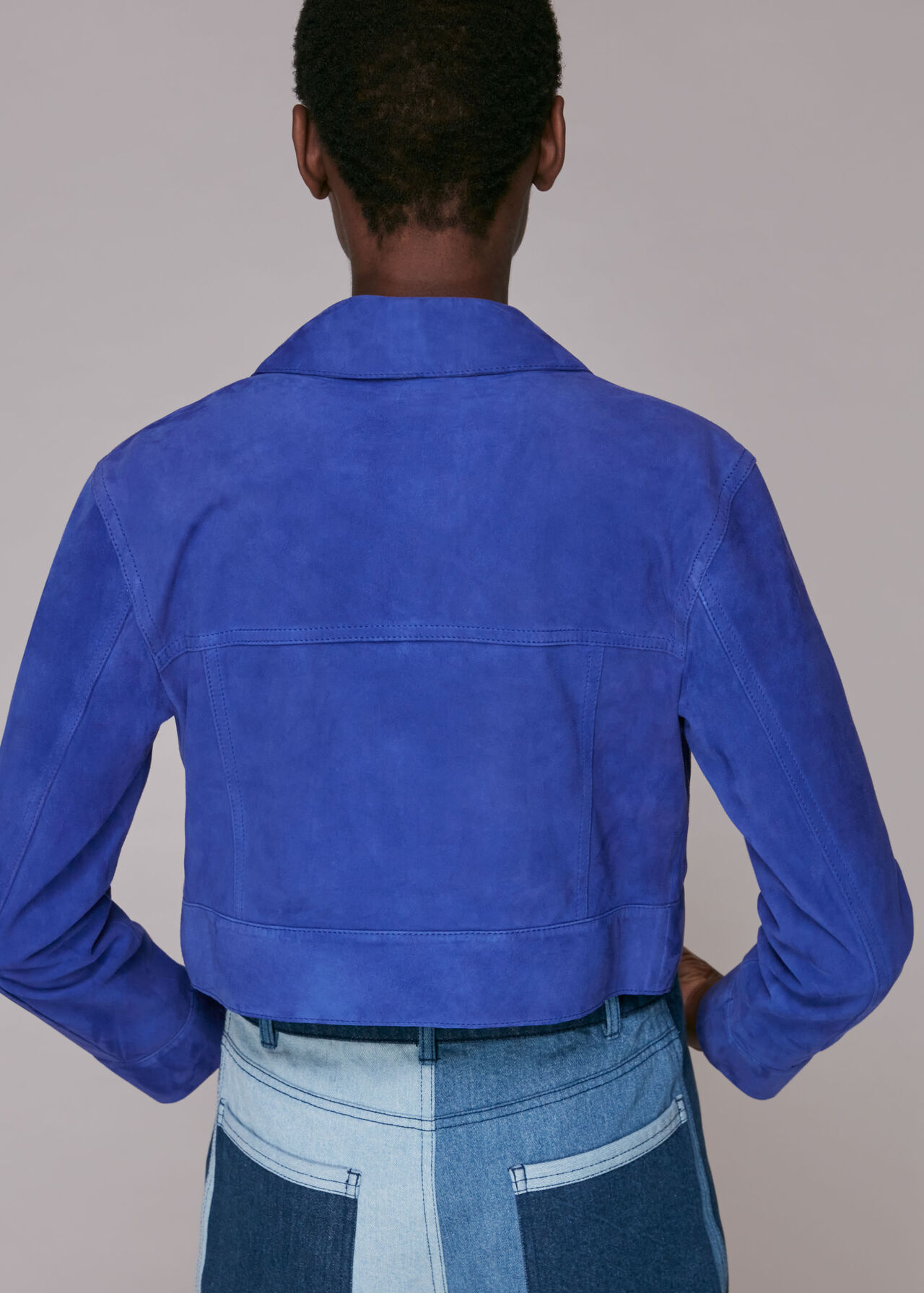 Taali Cropped Suede Jacket