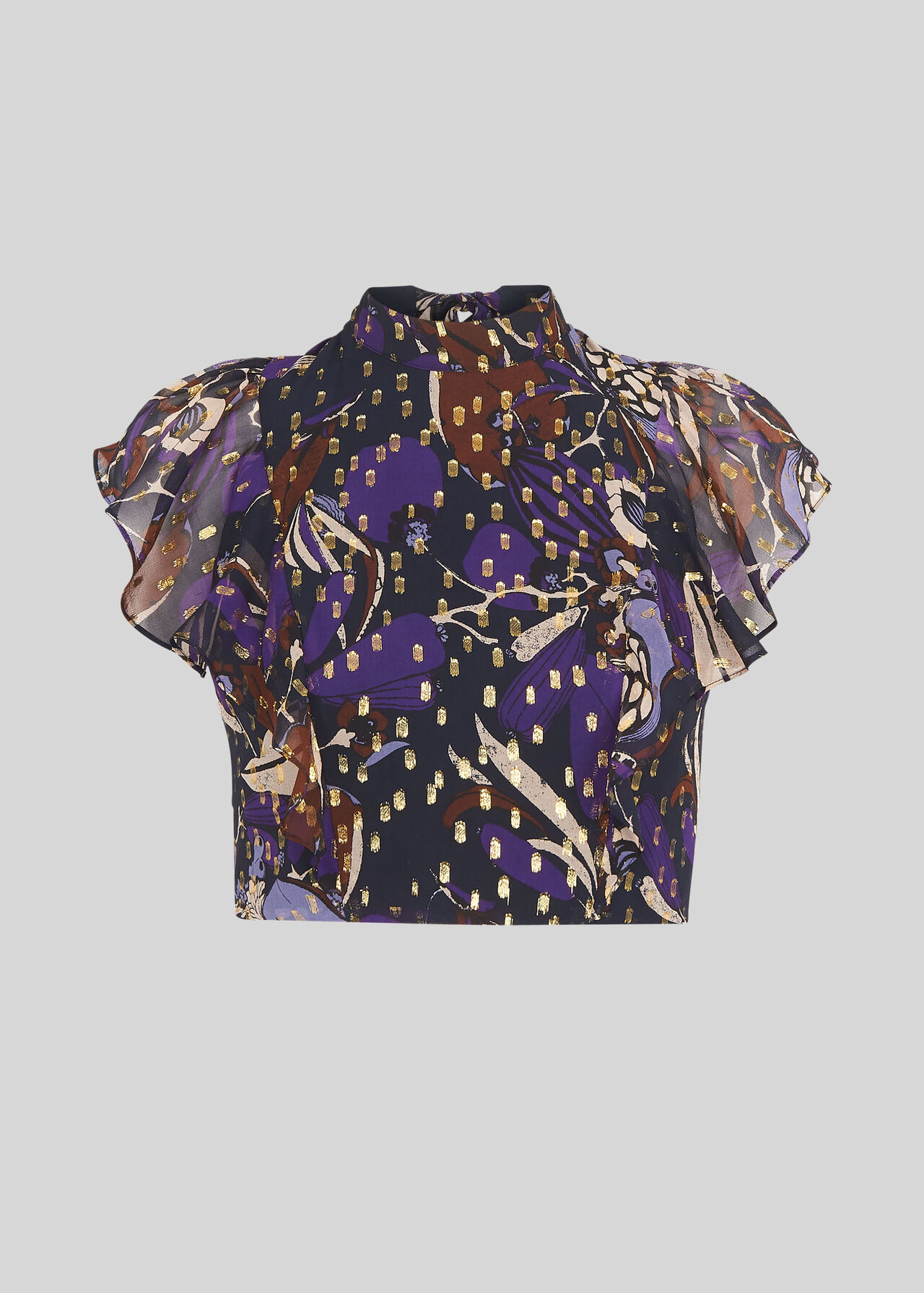 Bernadette Montrose Print Top Purple