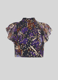 Bernadette Montrose Print Top Purple