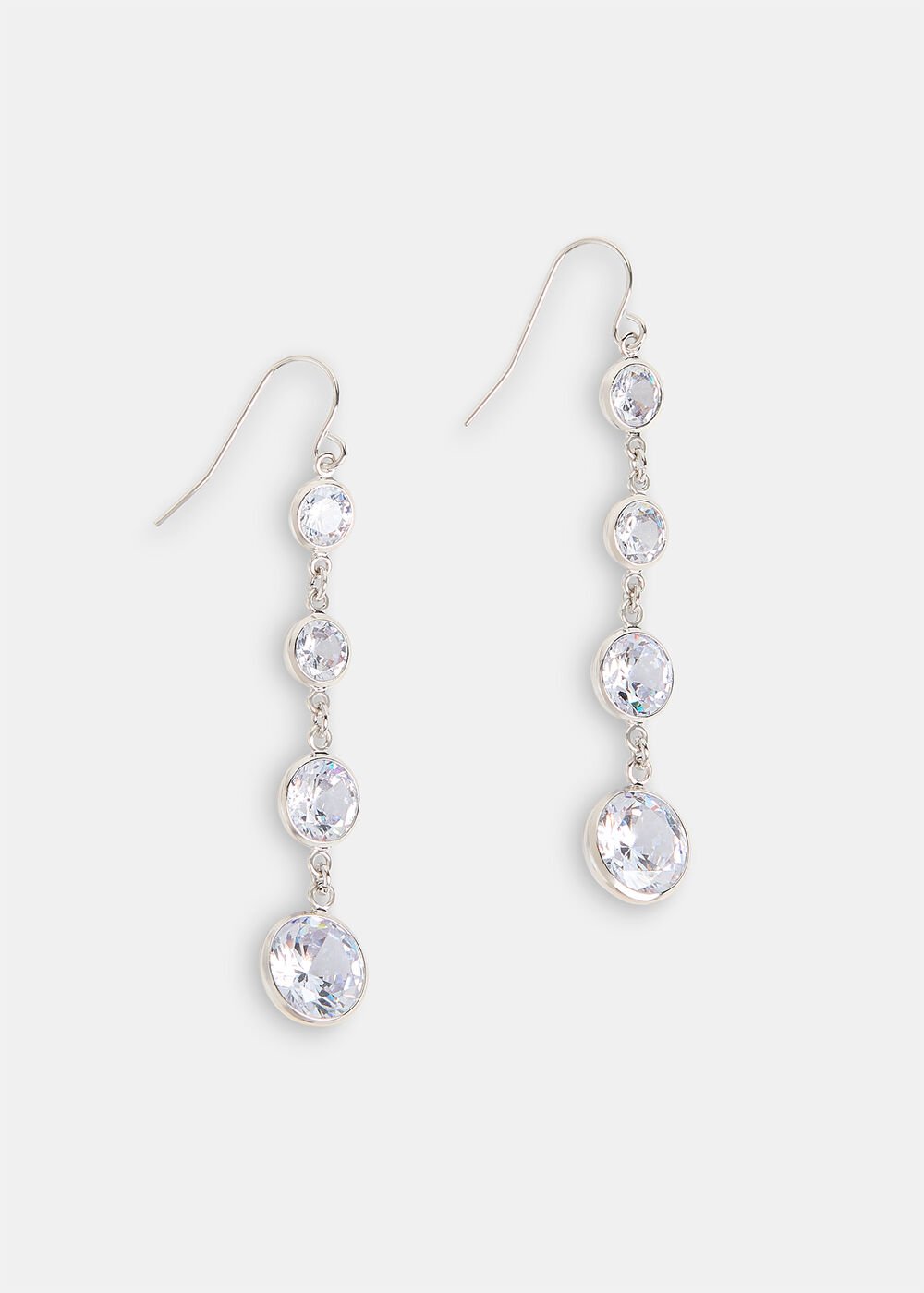Clear Gem Drop Earring