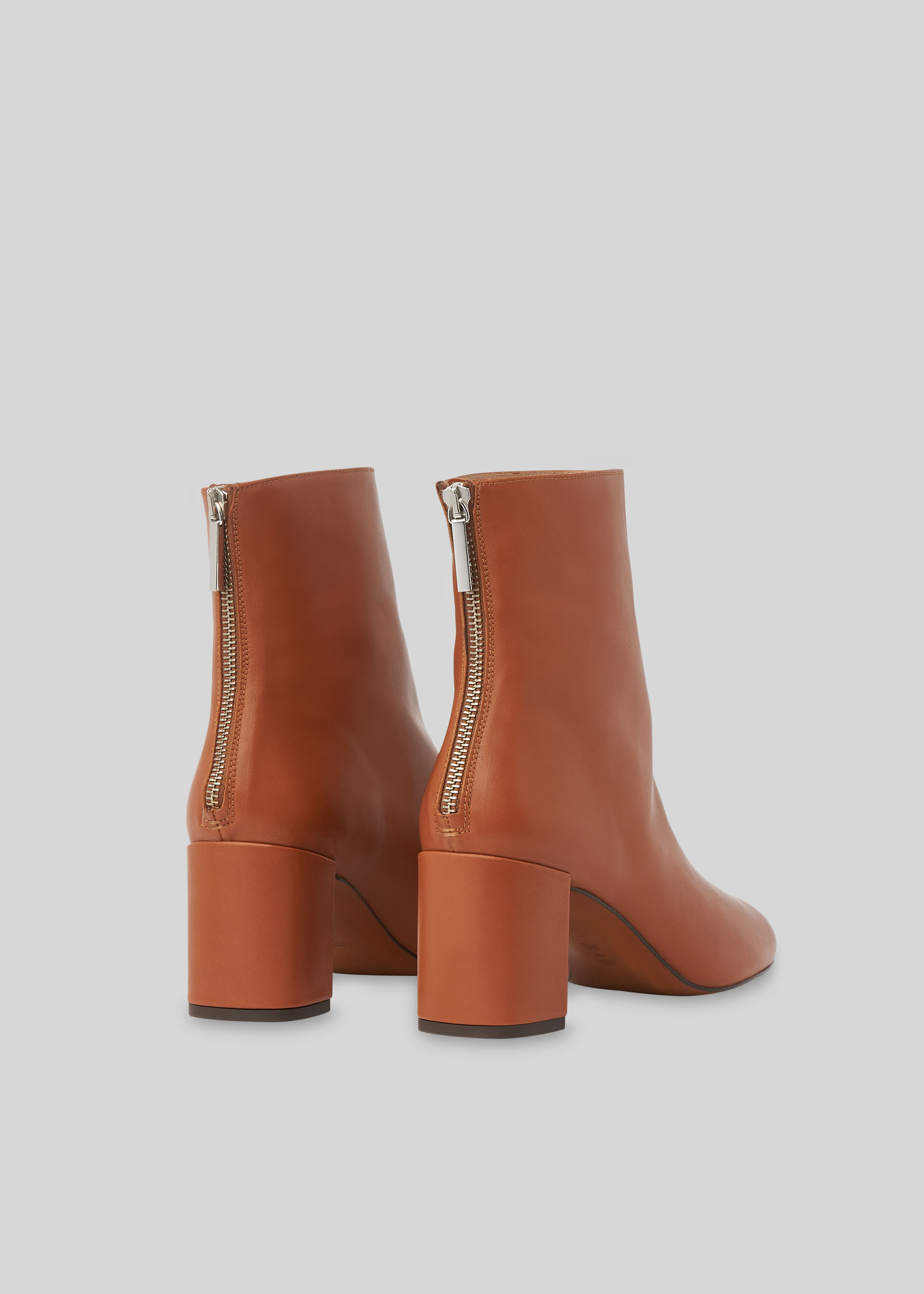 back zip ankle boots