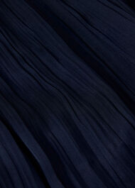 Plisse Column Midi Skirt