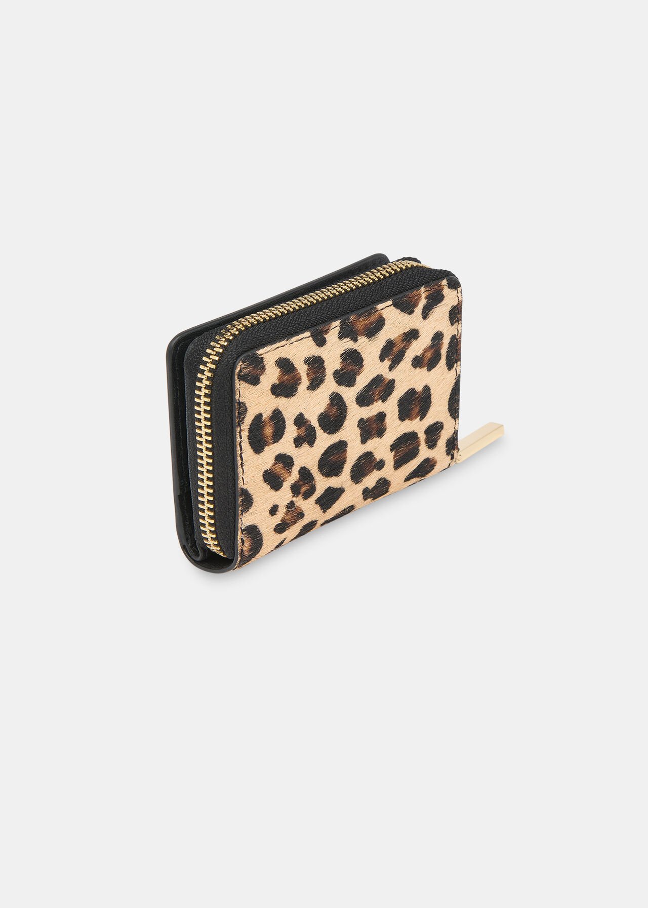 Leopard Koa Compact Purse