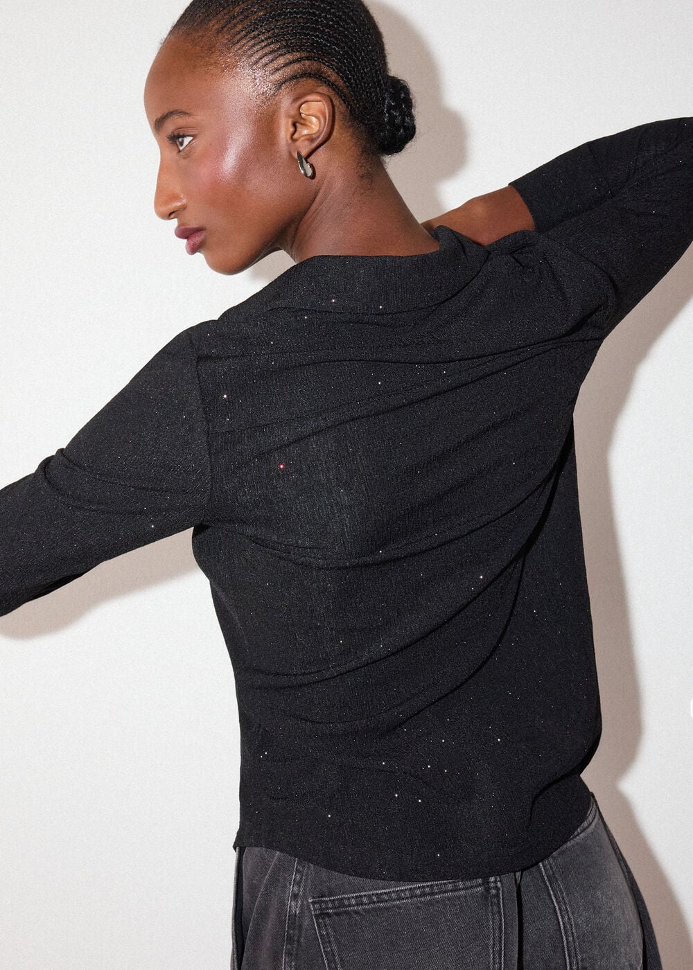 Black Eva Sparkle Shirt