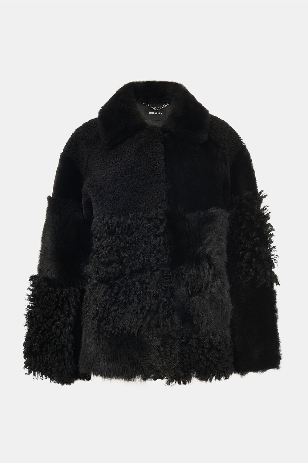 Black Hema Shearling Coat