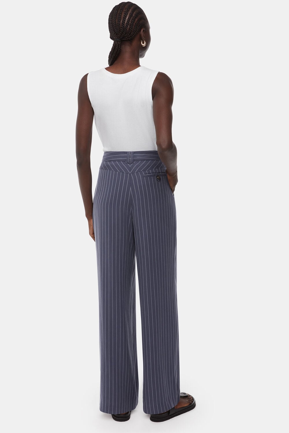 Navy Lottie Pinstripe Trouser