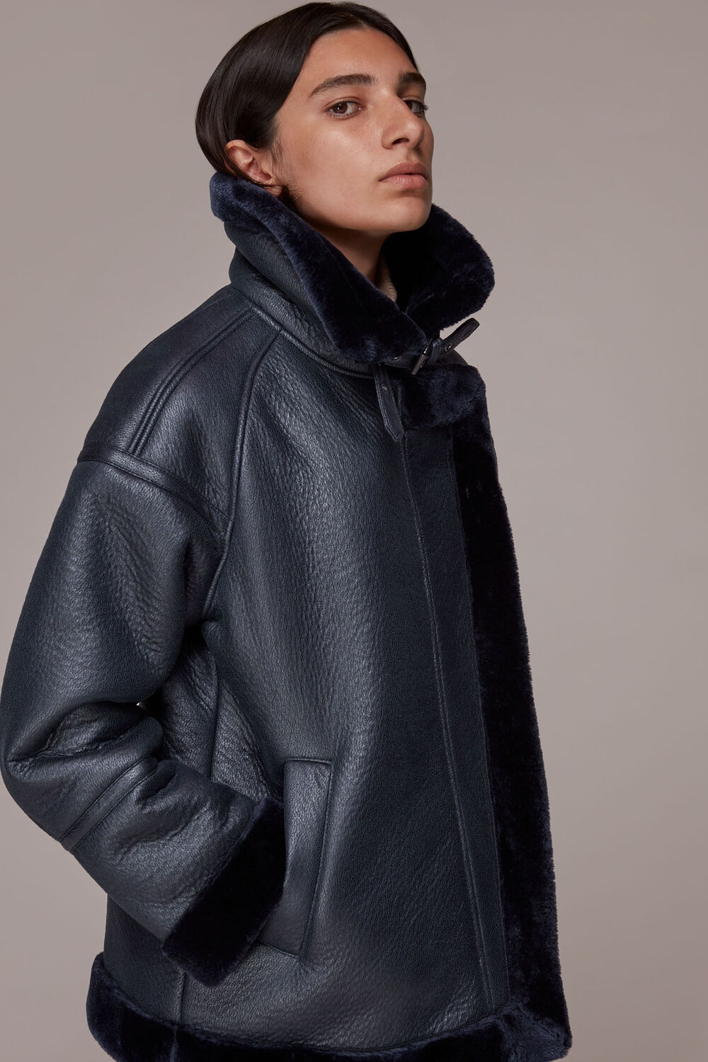 Lauren Faux Fur Biker