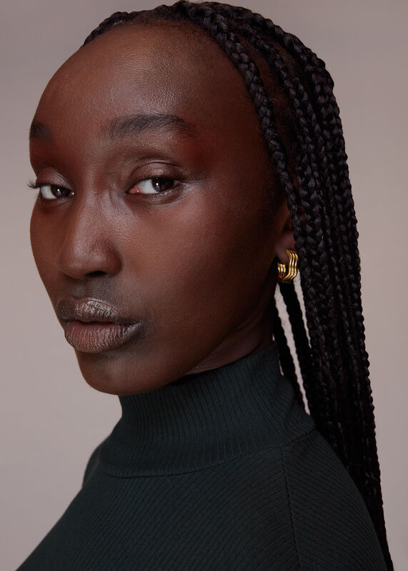 Wavy Hoop Earring