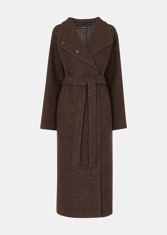 Taupe Morgan Funnel Neck Coat