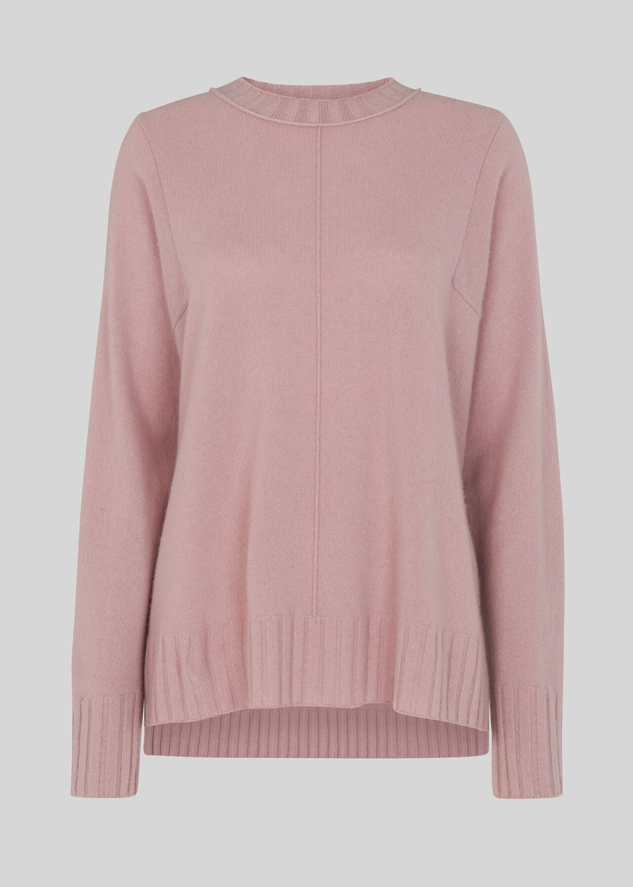 Cashmere Crew Neck Sweater Pink