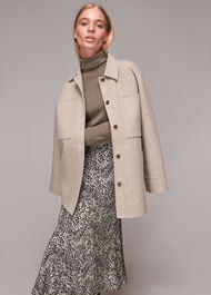 Micro Animal Bias Cut Skirt