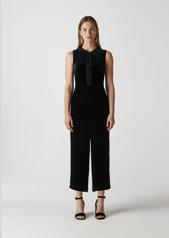 Florrie Silk Mix Jumpsuit