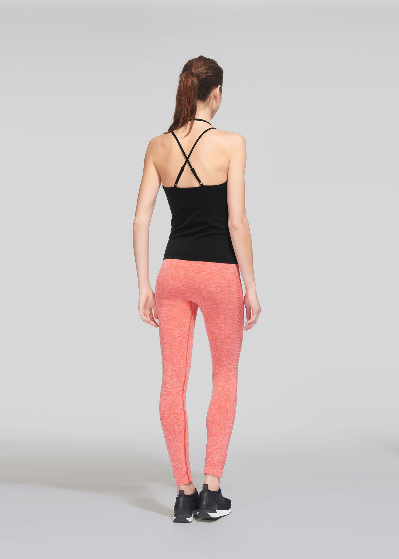 Longline Halter Sports Top Black