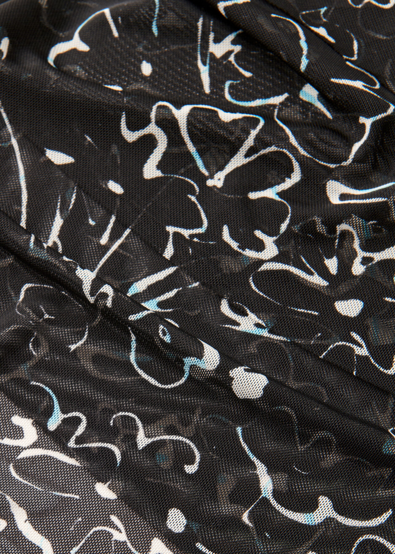 Scribble Bouquet Mesh Dress