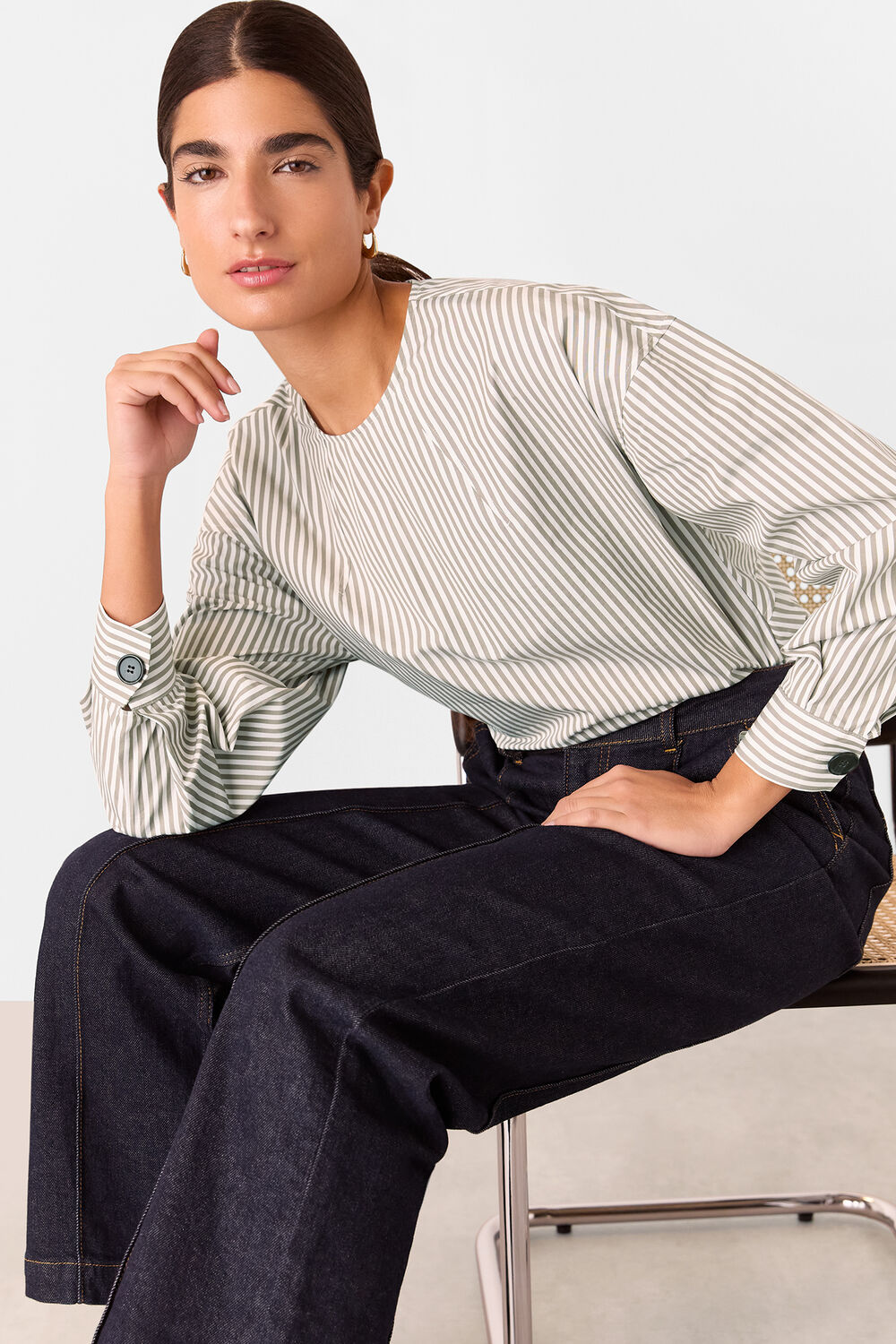 Kirstie Cotton Stripe Blouse