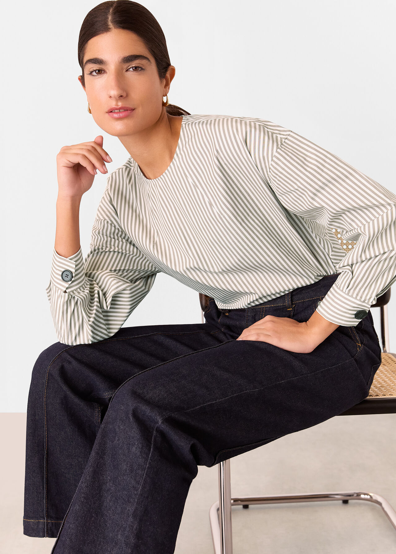 Kirstie Cotton Stripe Blouse