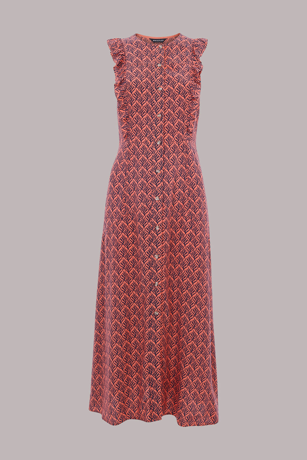 Sea Tree Frill Midi Dress