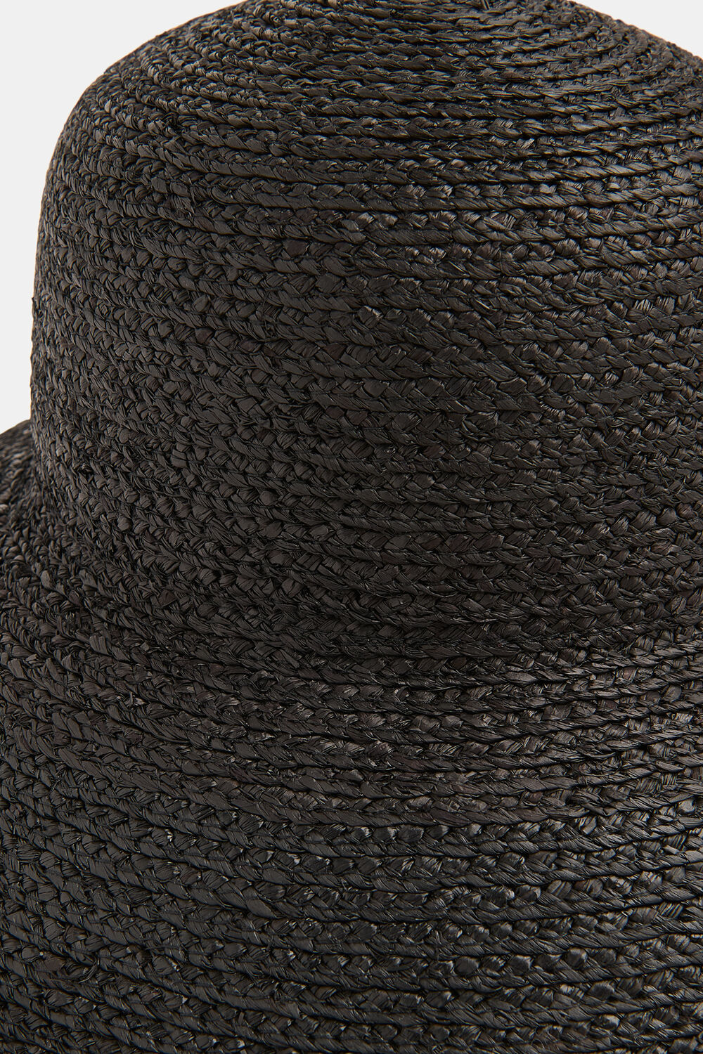 Black Wide Brim Straw Hat