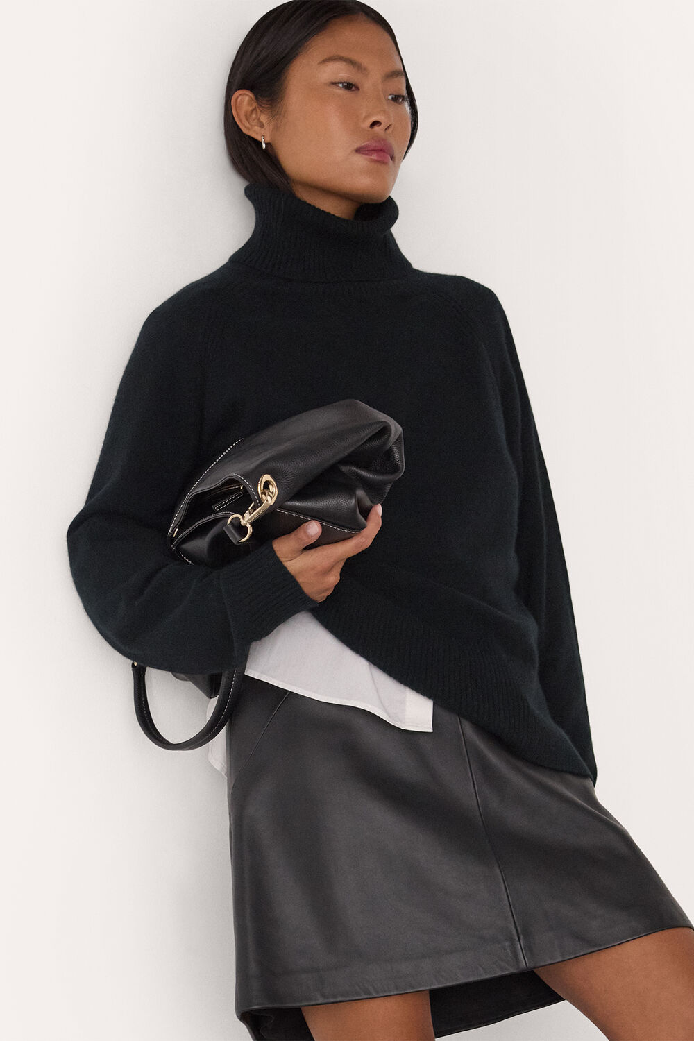 Petite Cashmere Roll Neck