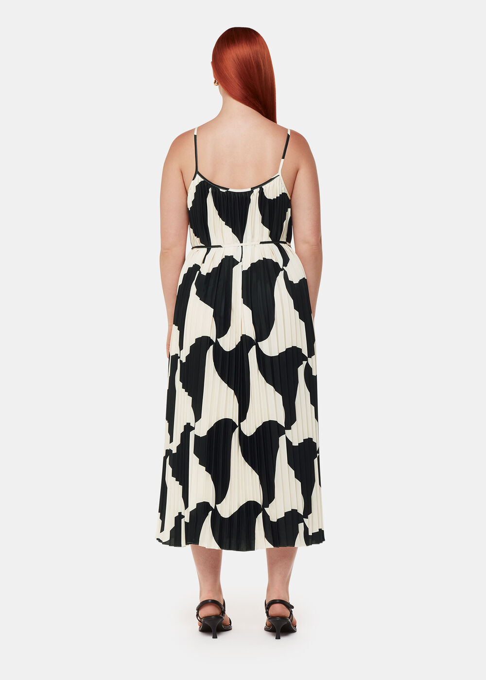 Triangle Swirl Pleated Dress