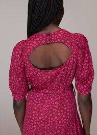 Lava Spot Cut Out Midi Dress