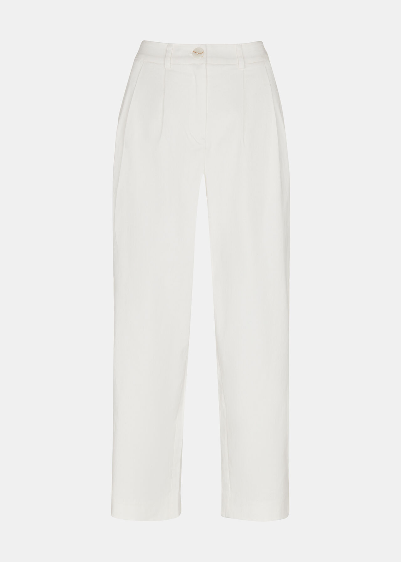 White Bethany Barrel Leg Trouser WHISTLES Whistles UK