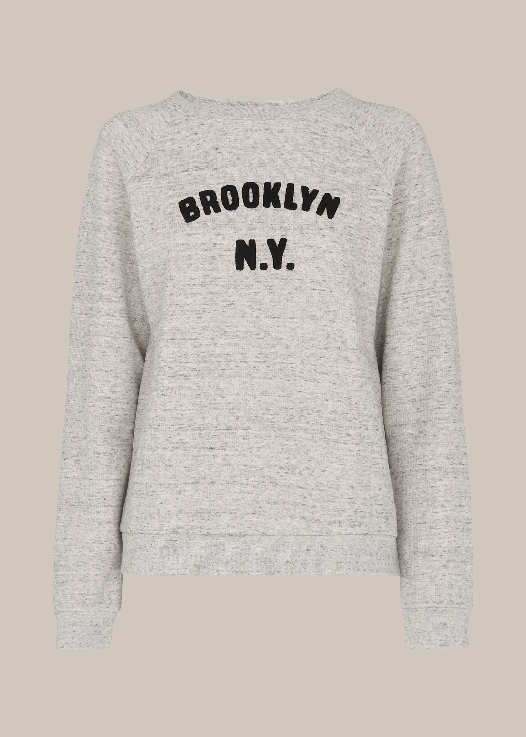 品質は非常に良い Marl Grey Brooklyn | US Whistles | WHISTLES | Sweatshirt Logo トップス