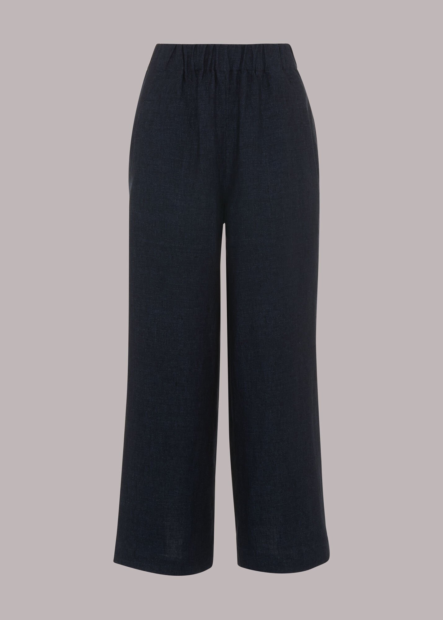Navy Linen Indigo Trouser | WHISTLES