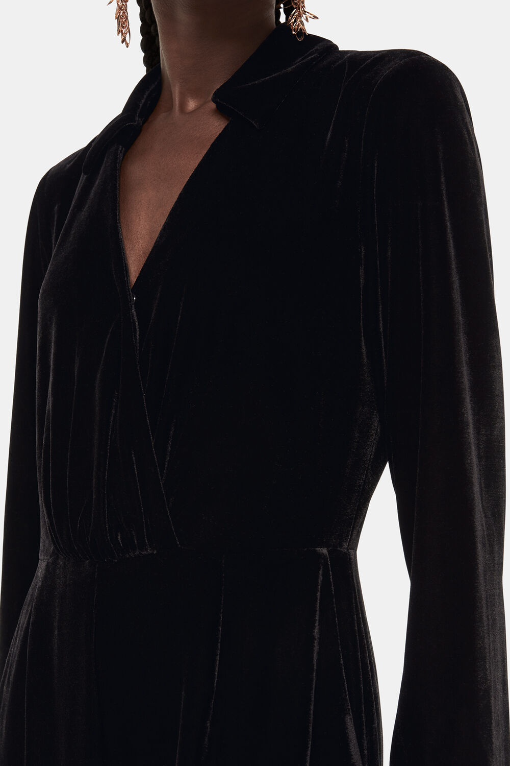 Wrap Velvet Jumpsuit