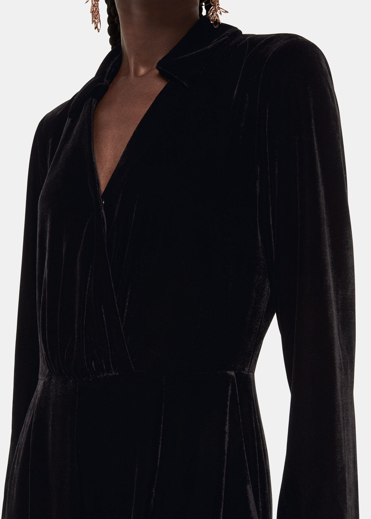 Wrap Velvet Jumpsuit