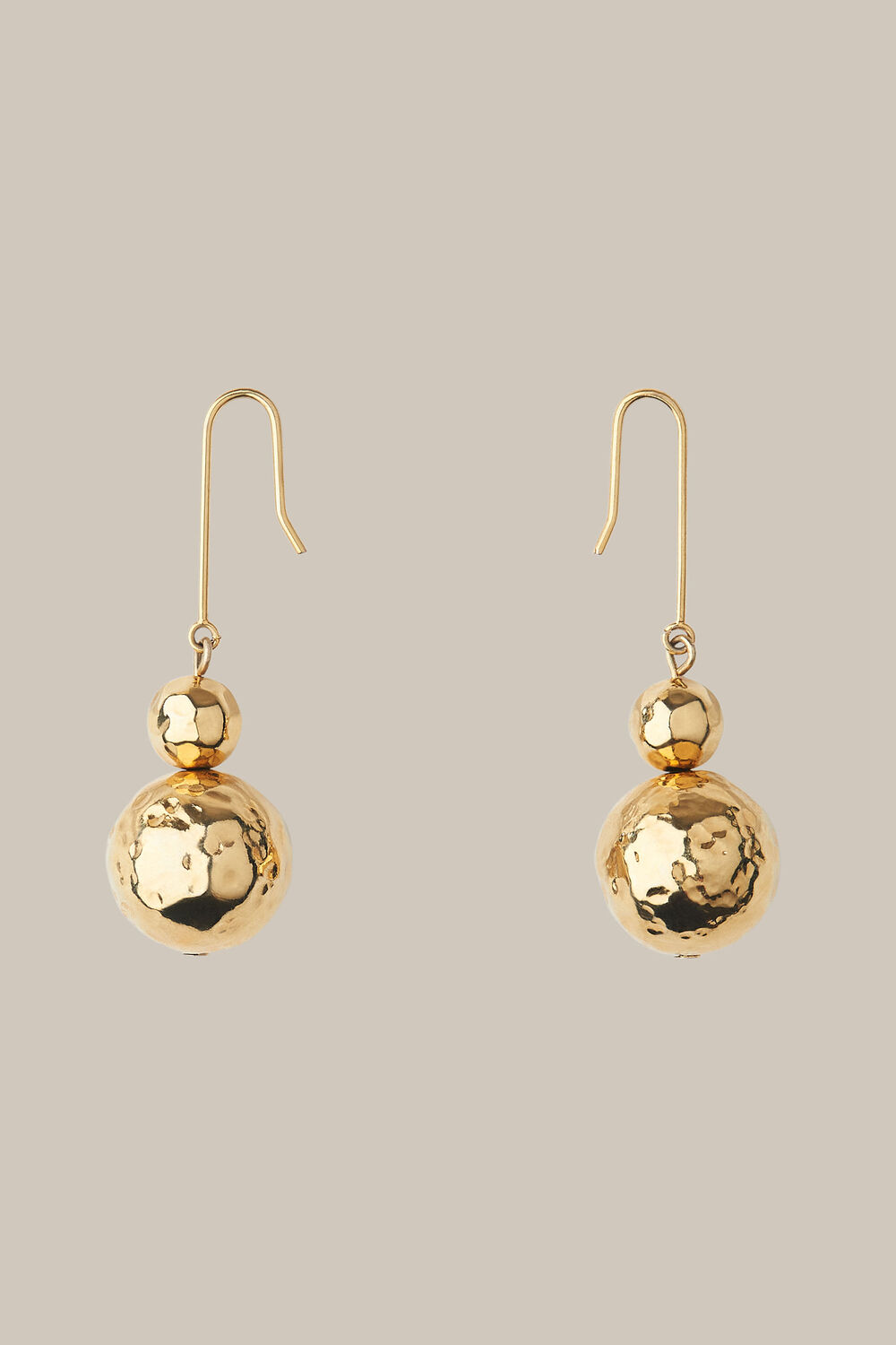 Hammered Sphere Earring Gold/Multi