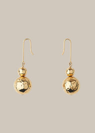 Hammered Sphere Earring Gold/Multi