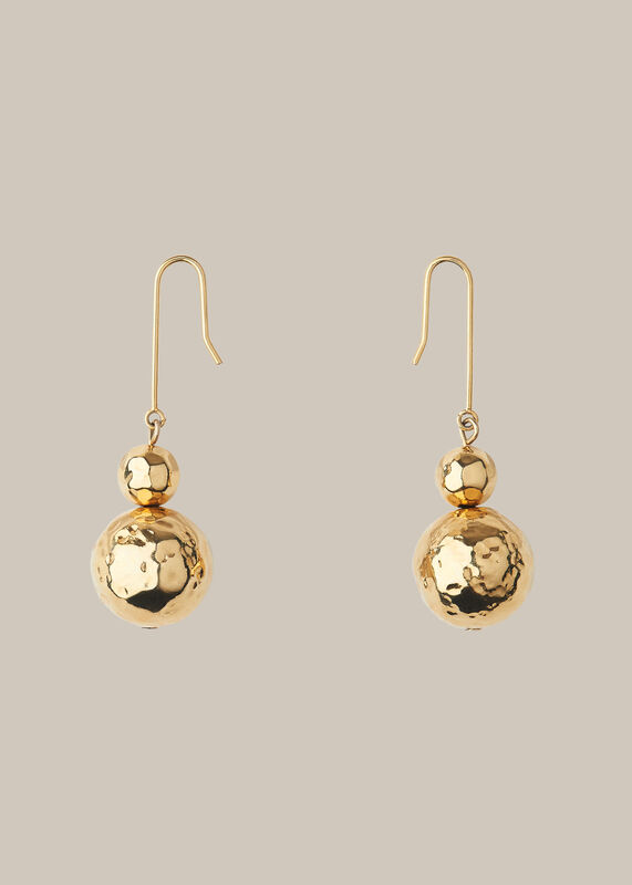 Hammered Sphere Earring