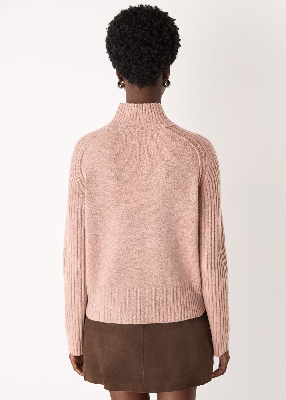 Wool Funnel Neck Knit